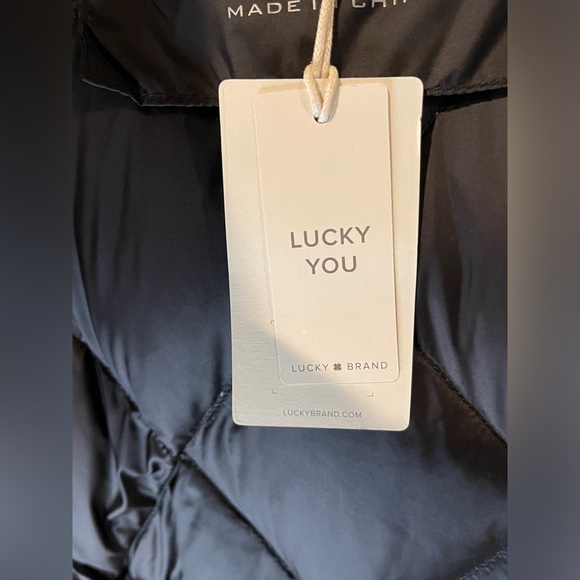 Lucky Brand Women's Black Down Jacket, Coat with hood. XSmall NWT - Picture 10 of 14